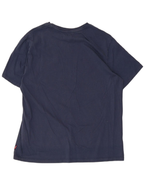 Levi's Camiseta gráfica para mujer Top UK 46 Large Azul marino Algodón