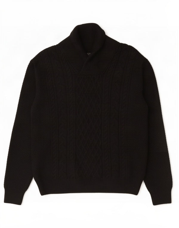Zara Hombre Jersey Cuello Chal Jersey XL Azul Marino Acrílico