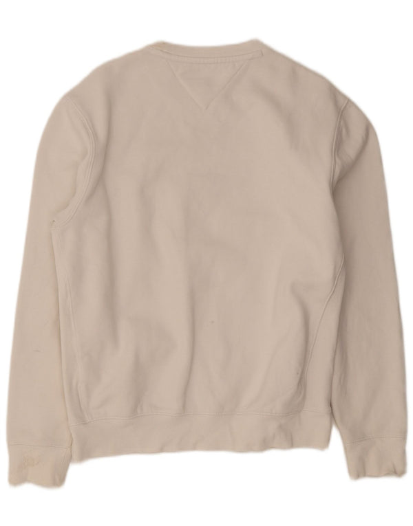 Tommy Hilfiger Sudadera Gráfica para Hombre Jersey Pequeño Algodón Blanco