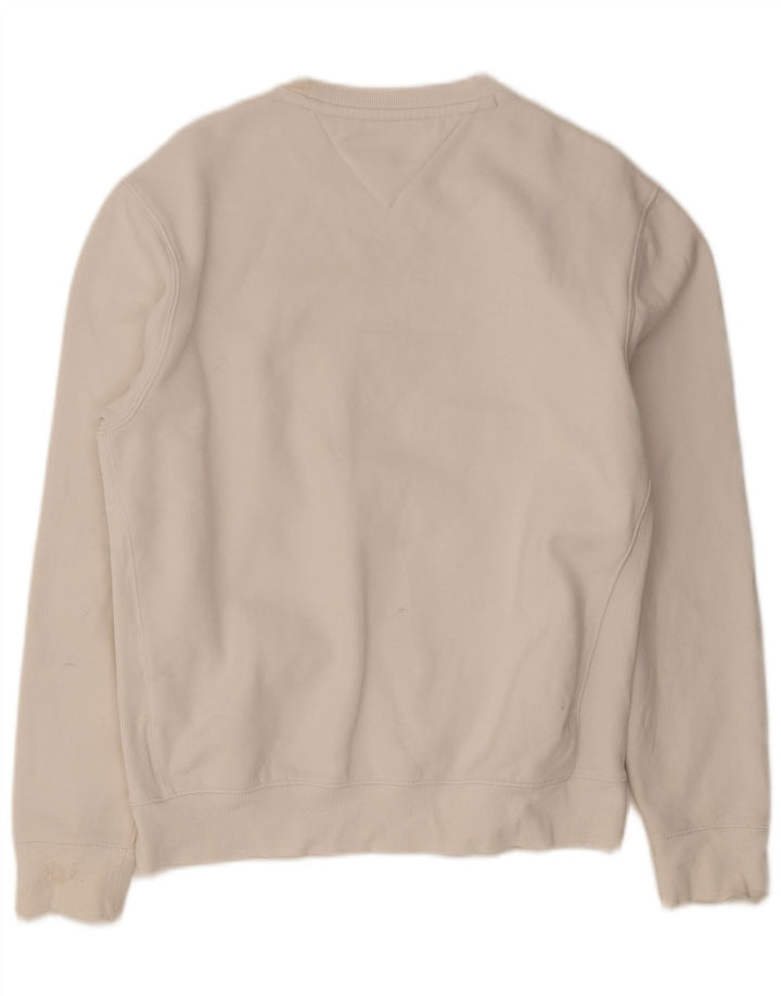 Tommy Hilfiger Sudadera Gráfica para Hombre Jersey Pequeño Algodón Blanco