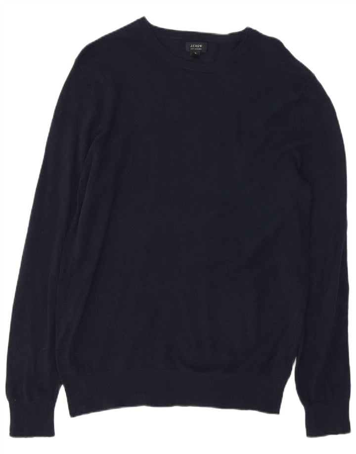 J. CREW Suéter tipo jersey con cuello barco para hombre Algodón azul marino mediano
