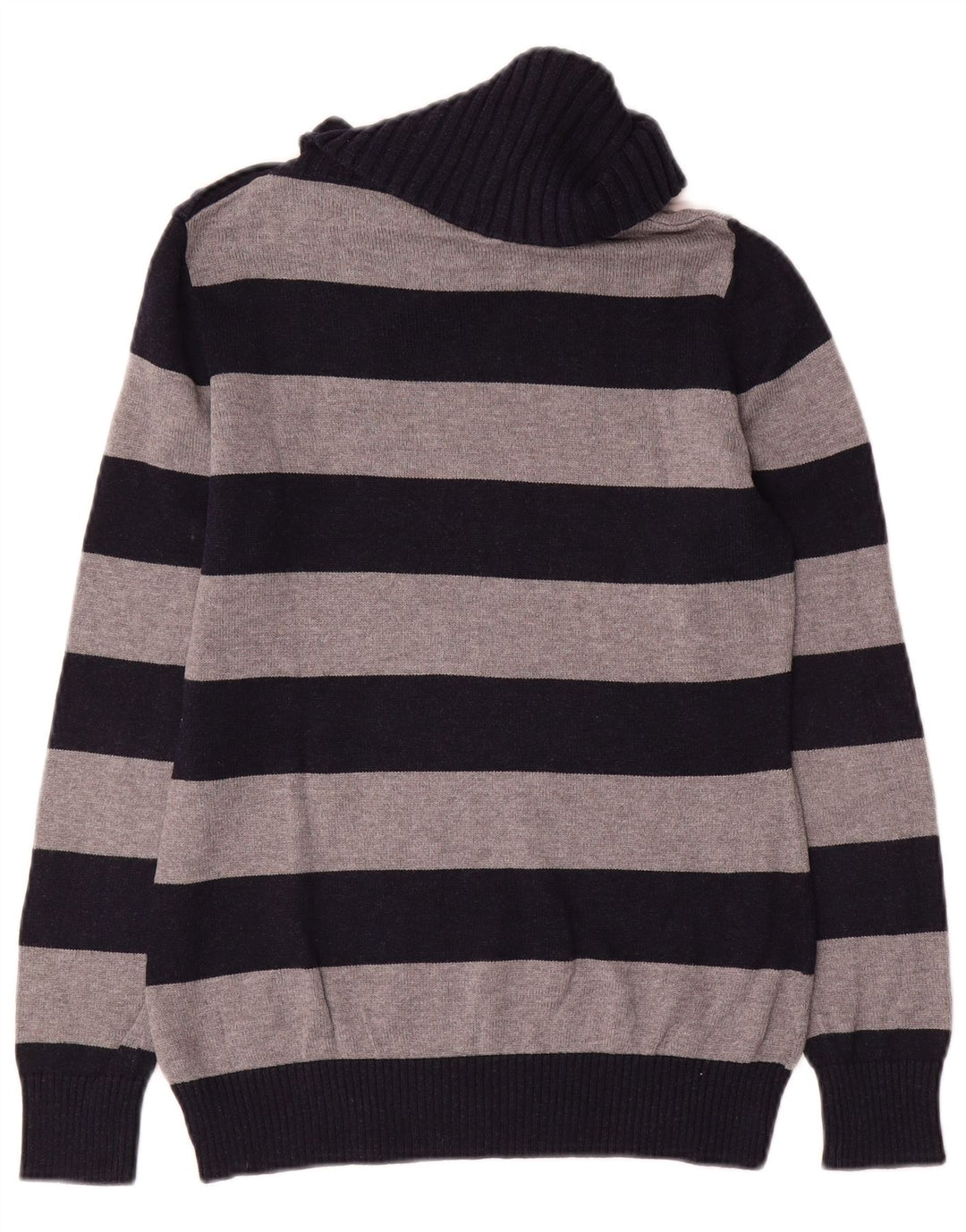 Massimo Dutti Jersey con cuello y botones para mujer UK 40 Medium Azul marino