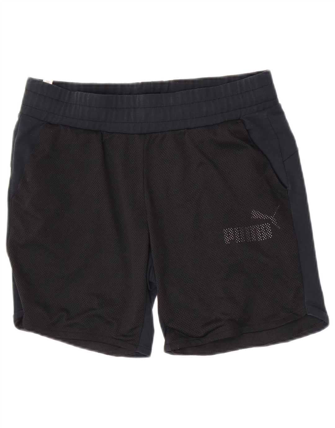 Puma - Pantalones cortos deportivos para mujer, talla 40, talla mediana, color azul marino, poliéster