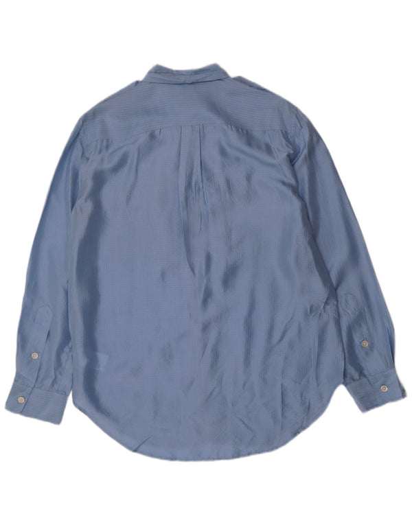 Camisa militar Polo Ralph Lauren para hombre de seda a cuadros azules pequeños