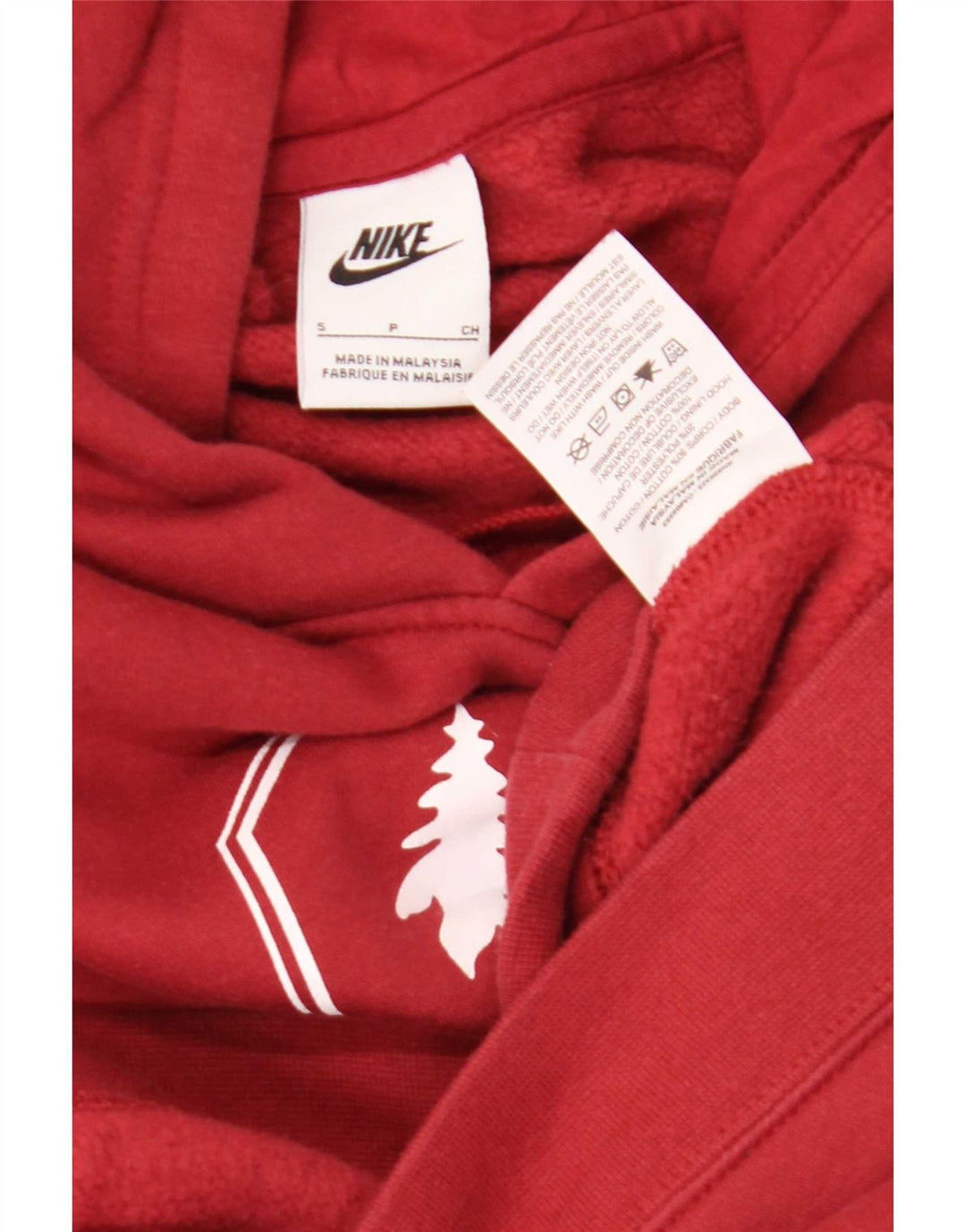 Nike Sudadera con capucha gráfica para hombre, jersey pequeño de algodón rojo