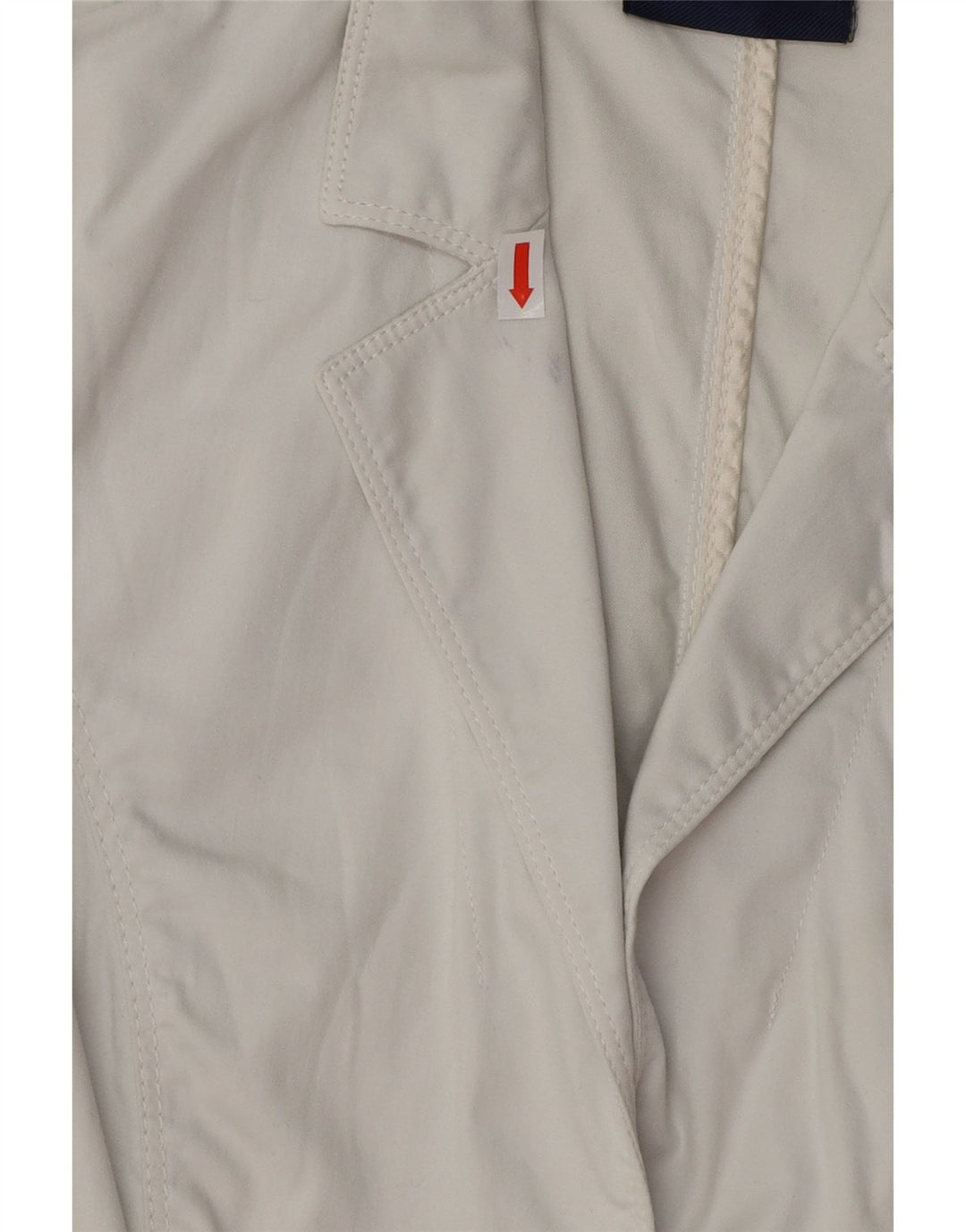 TRUSSARDI Chaqueta tipo blazer de 3 botones para mujer IT 40 Small White Cotton