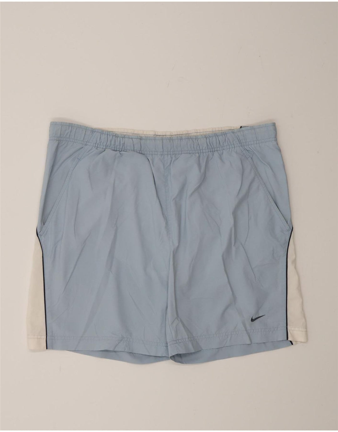Nike - Pantalones cortos deportivos para hombre, nailon color block, color azul, talla grande