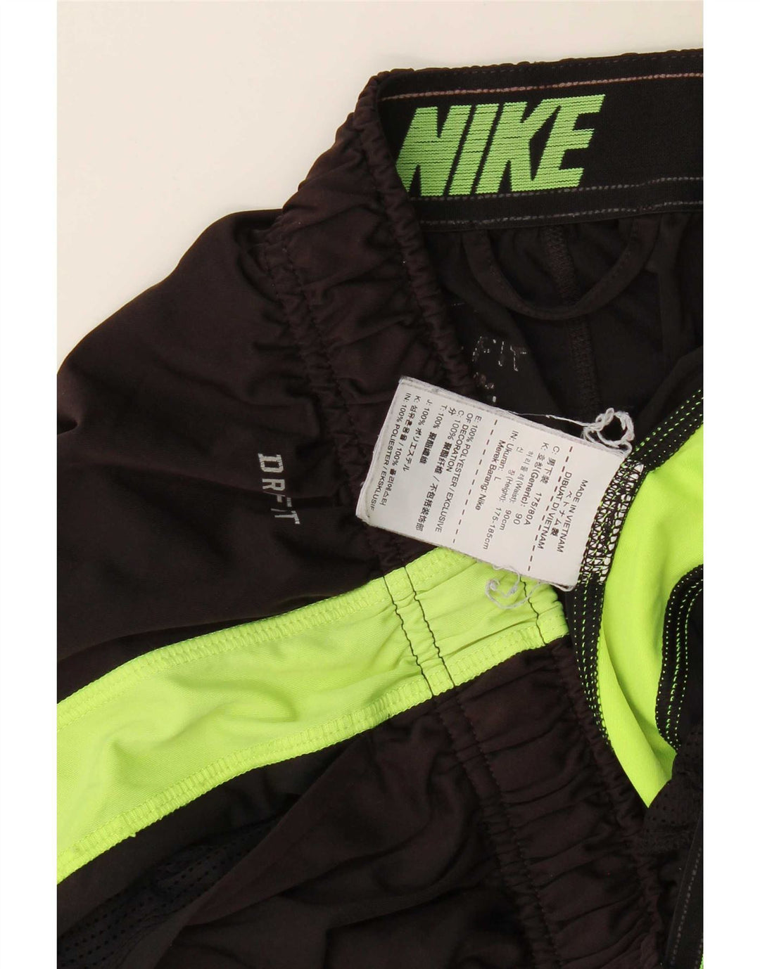 Nike - Pantalones cortos deportivos Dri Fit para hombre, poliéster color block, talla grande, color negro