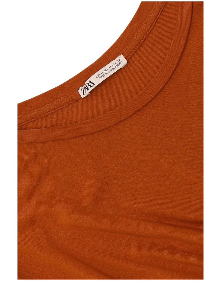 Zara Mujer Top Túnica Oversize Naranja Mediano