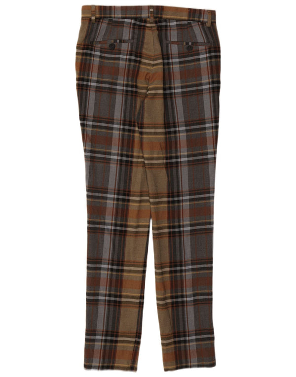 Zara Mens Slim Chino Pantalones EU 40 Medium W31 L33 Cuadros multicolores