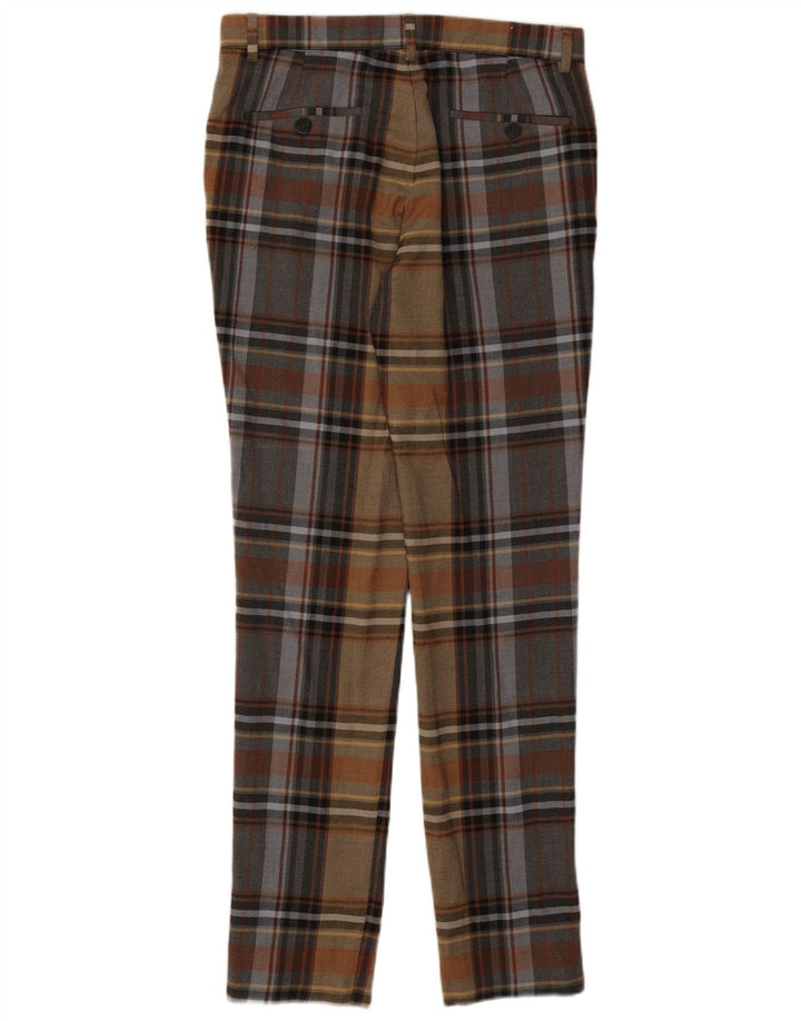 Zara Mens Slim Chino Pantalones EU 40 Medium W31 L33 Cuadros multicolores