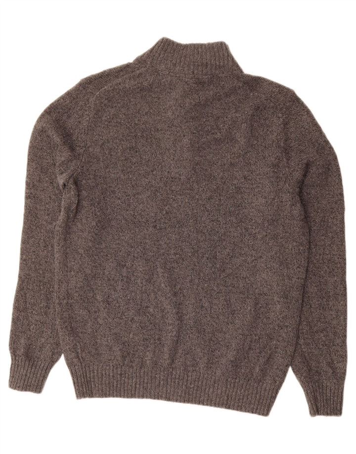 Izod Hombre Jersey De Cuello Con Botones Acrílico Moteado Gris Medio