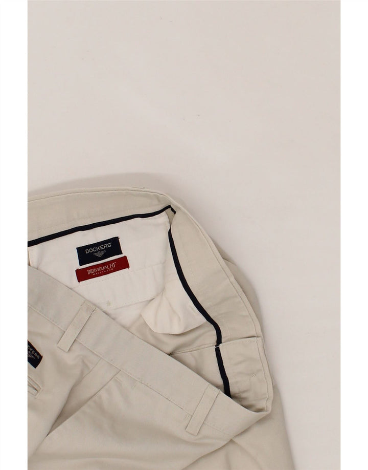 DOCKERS Pantalón chino recto para hombre W34 L32 Beige