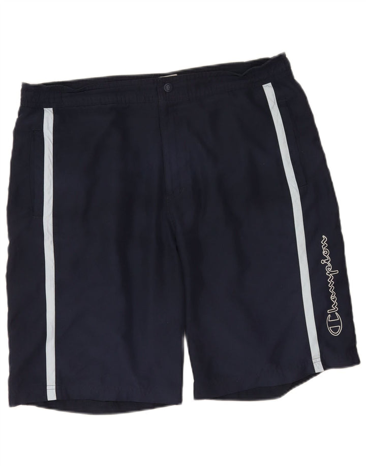 Champion Shorts deportivos gráficos para hombre XL Poliéster azul marino