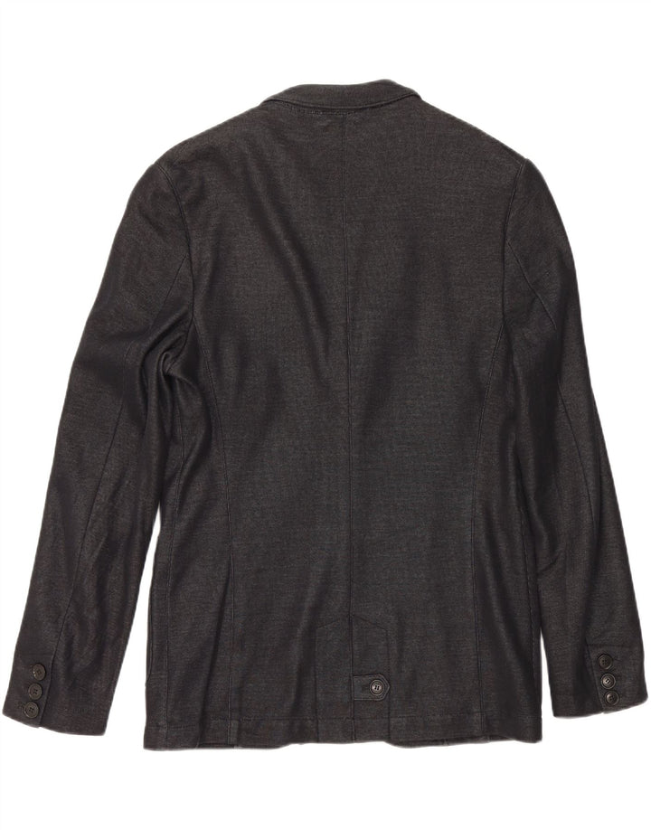 DRYKORN Mens 2 Button Blazer Jacket IT 48 Medium Black Cotton Vintage Drykorn and Second-Hand Drykorn from Messina Hembry 