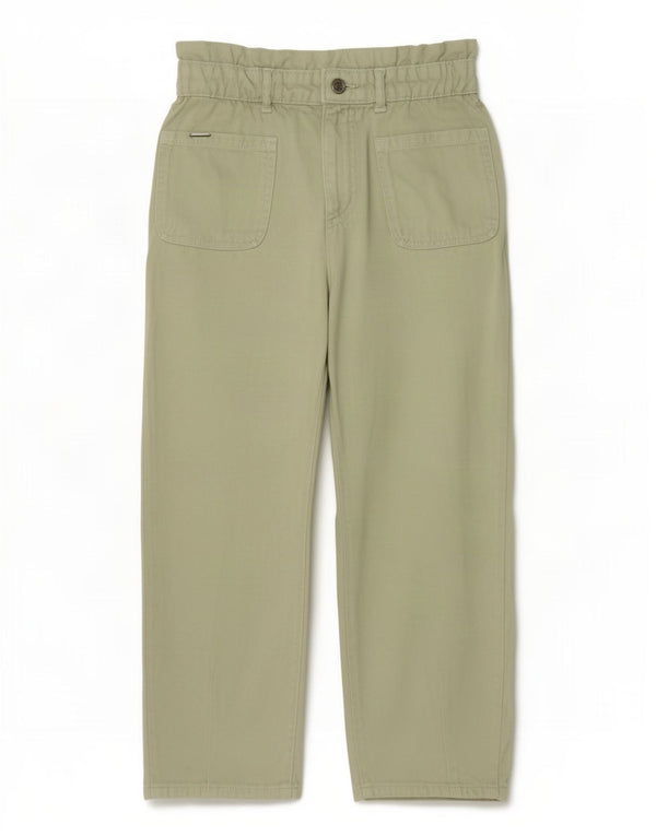 Zara Pantalones Casuales Cónicos De Cintura Alta Para Mujer EU 38 Small W28 L25 Gris