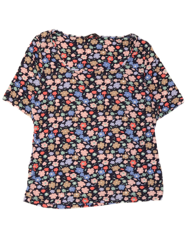 Marks & Spencer Camiseta para mujer Top UK 46 Large Viscosa floral multicolor