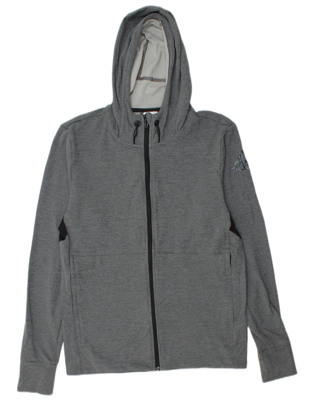 ADIDAS Climacool Graphic Zip Sudadera con capucha para hombre Pequeño Gris Colorblock