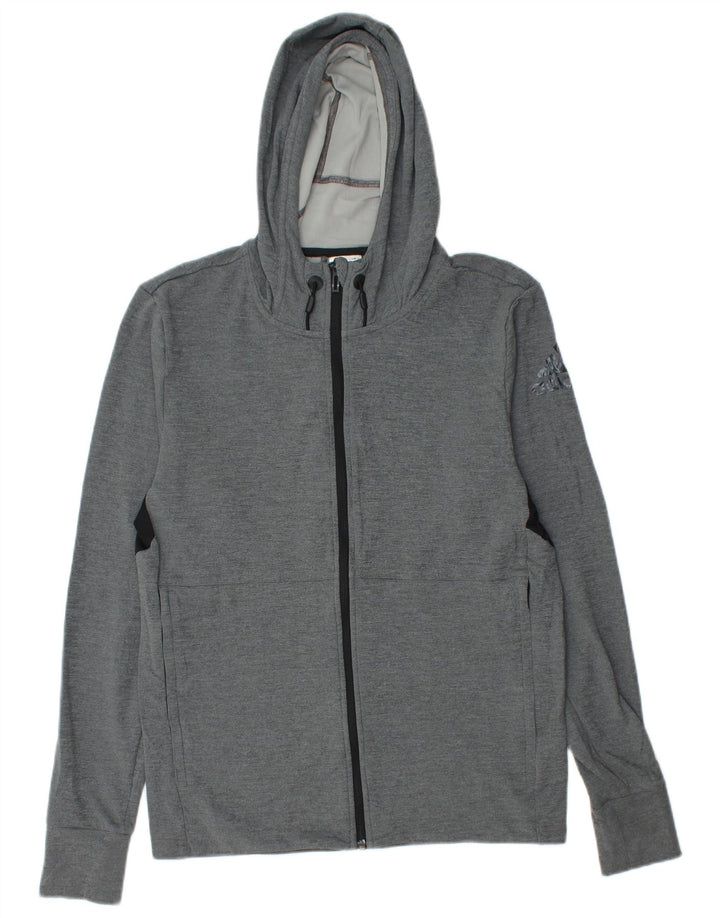 ADIDAS Climacool Graphic Zip Sudadera con capucha para hombre Pequeño Gris Colorblock