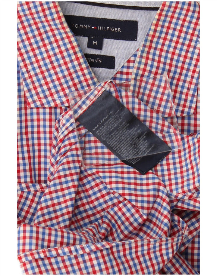 Camisa Tommy Hilfiger Slim Fit de algodón a cuadros multicolor mediano para hombre