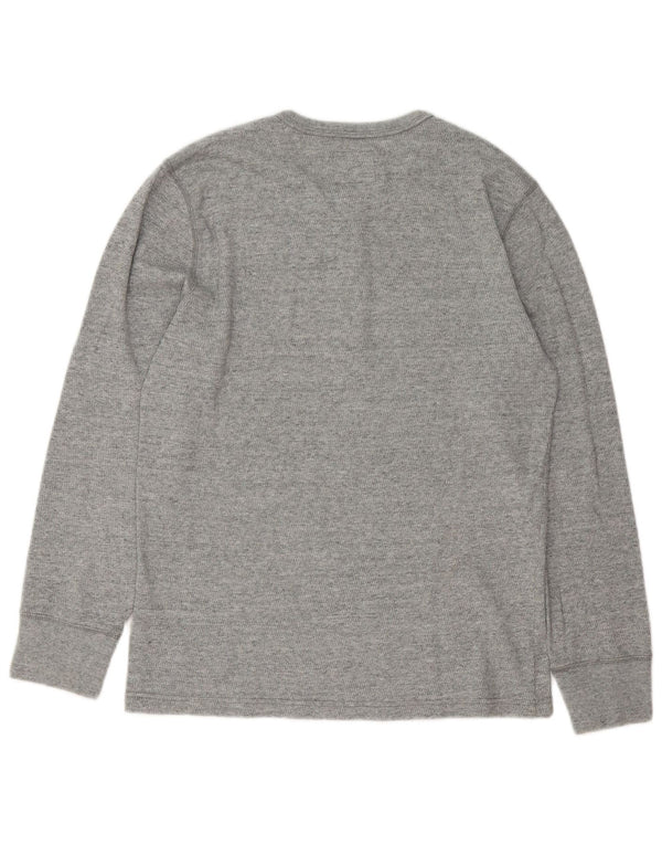 Abercrombie & Fitch Mens Top Long Sleeve Small Grey Cotton