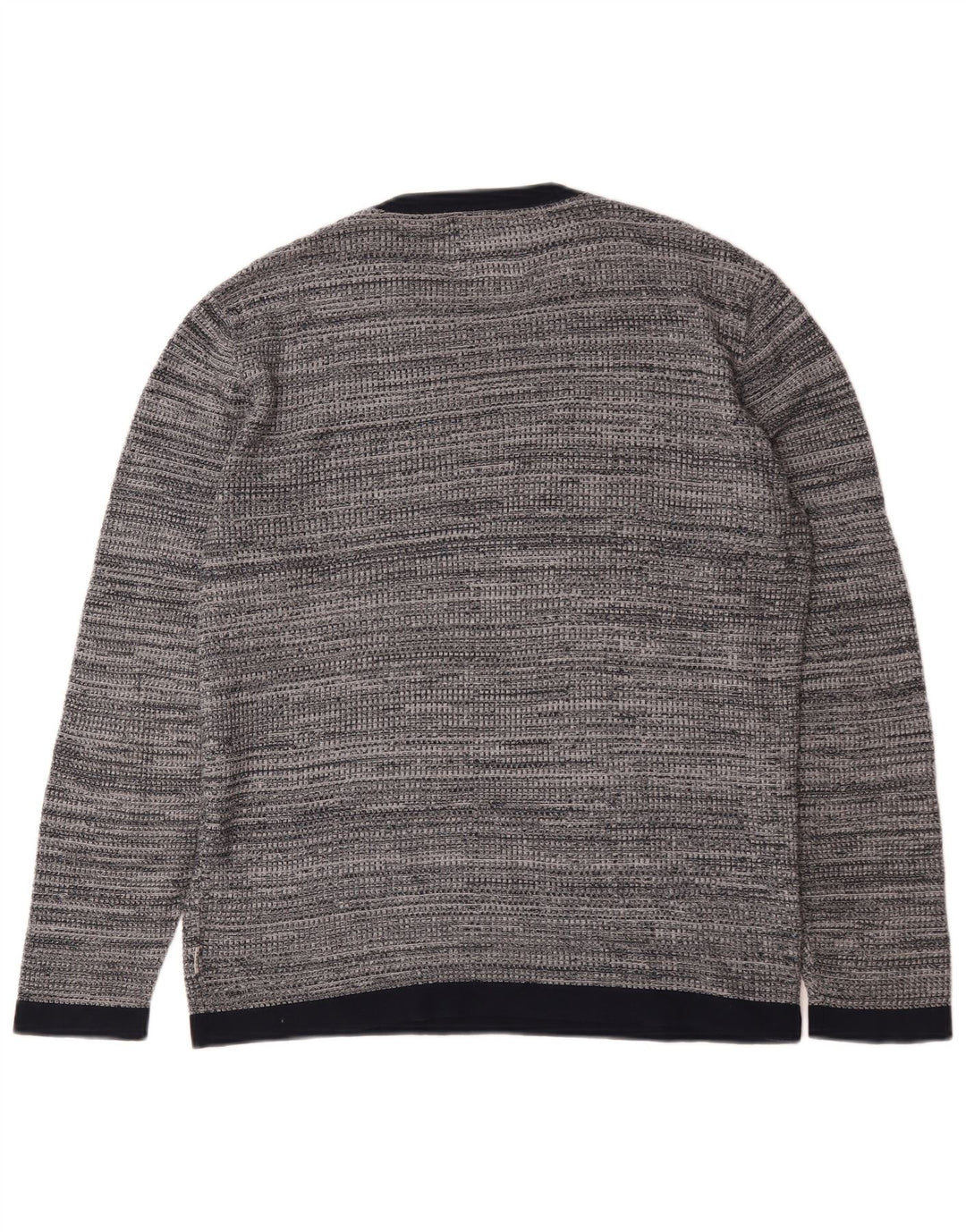 Jack & Jones Hombre Jersey De Cuello Redondo De Algodón Moteado Gris Medio