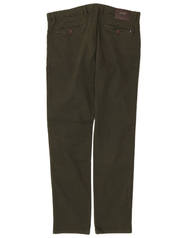 JOOP Pantalones chinos ajustados de corte moderno para hombre W34 L34 Algodón verde