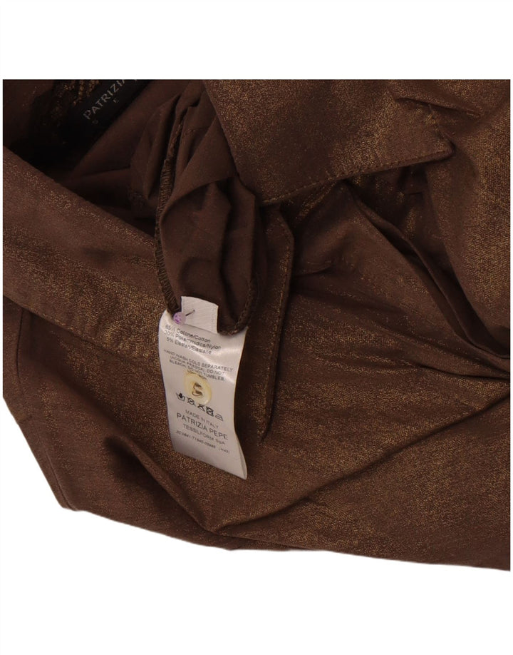 Patrizia Pepe Camisa Formal Mujer IT 40 Small Marrón Algodón