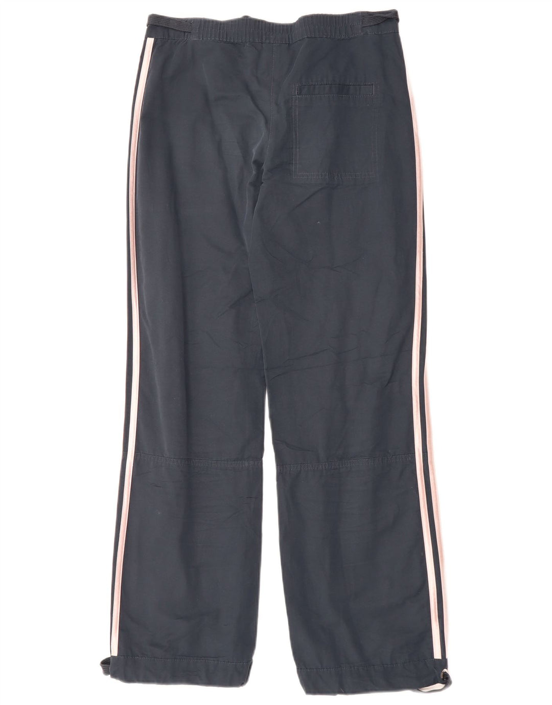 Adidas Pantalones casuales rectos para mujer UK 8 Small W30 L30 Azul marino Algodón