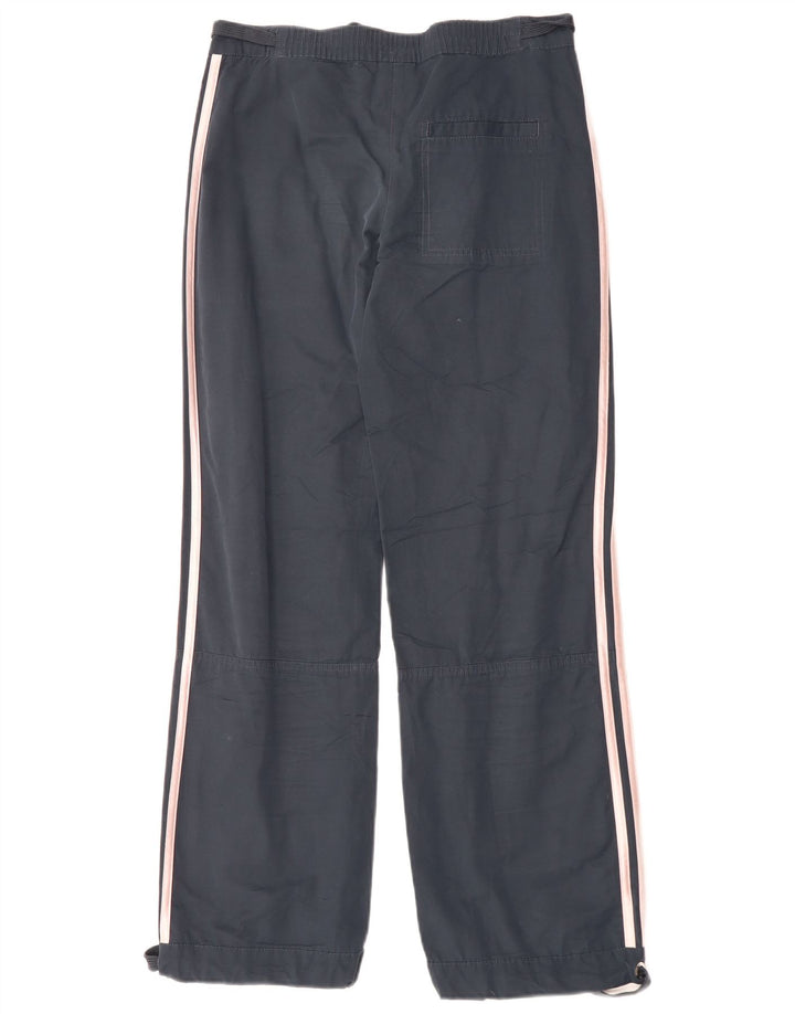 Adidas Pantalones casuales rectos para mujer UK 8 Small W30 L30 Azul marino Algodón