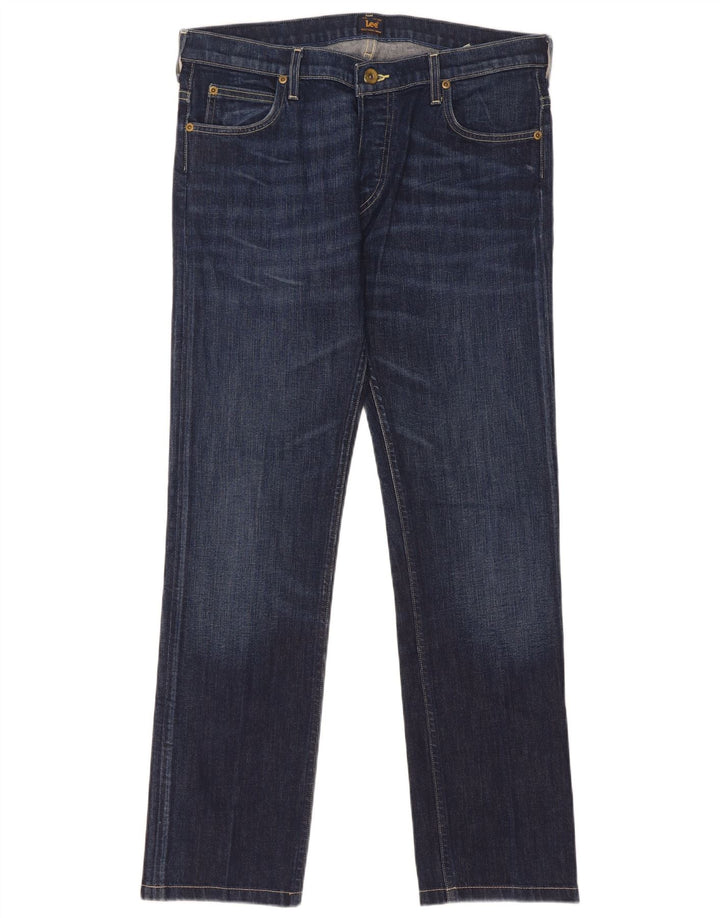 Lee Vaqueros Rectos Powell Para Hombre W33 L31 Algodón Azul