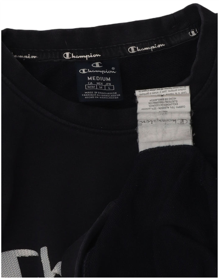 CHAMPION Sudadera gráfica para hombre Jumper Medium Azul marino Algodón