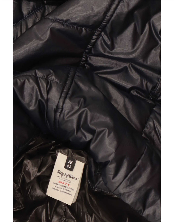 Chaqueta acolchada con capucha para mujer Refrigiwear UK 12 Mediana Azul marino Poliéster