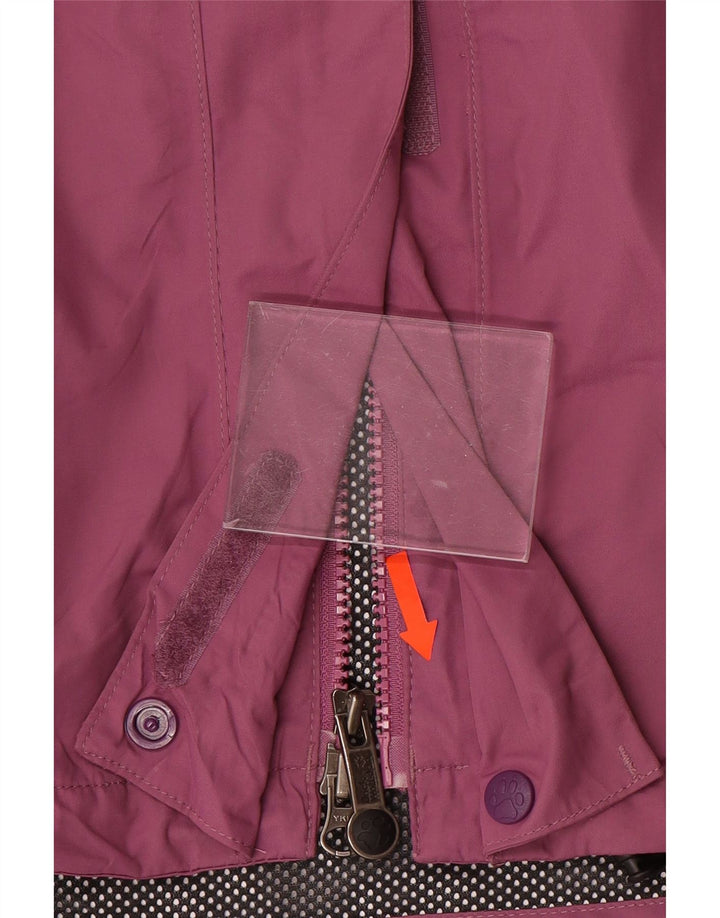 JACK WOLFSKIN Chaqueta impermeable gráfica para mujer ES 22/24 2XL Morado Colorblock