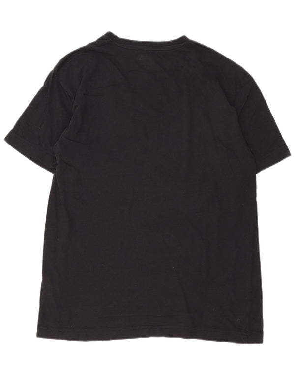 Kappa Mujer Camiseta Gráfica Top Grande Algodón Negro