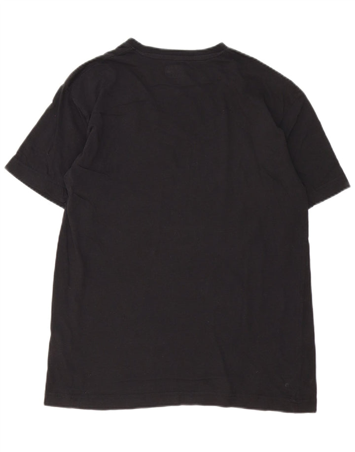 Kappa Mujer Camiseta Gráfica Top Grande Algodón Negro