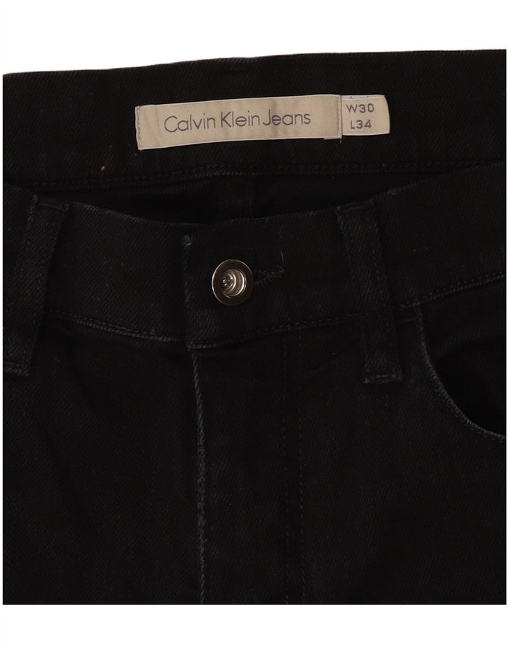 CALVIN KLEIN Vaqueros ajustados para hombre W30 L31 Algodón negro