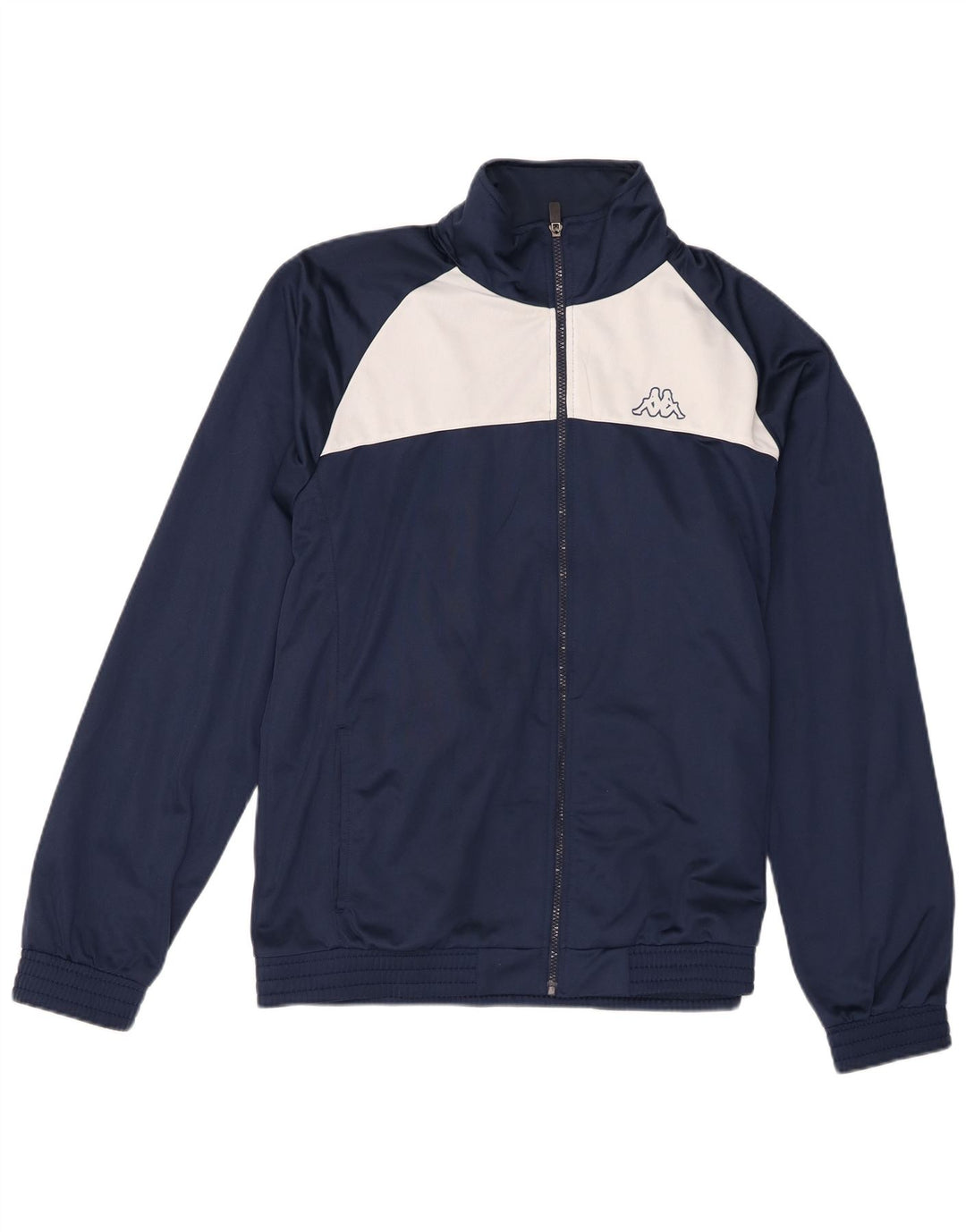 Kappa Hombre Chándal Top Chaqueta XL Azul Marino Colorblock Poliéster