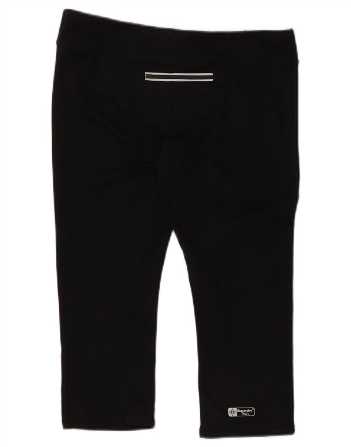 Superdry Leggings Capri Gráficos Para Mujer UK 42 Poliéster Negro Mediano