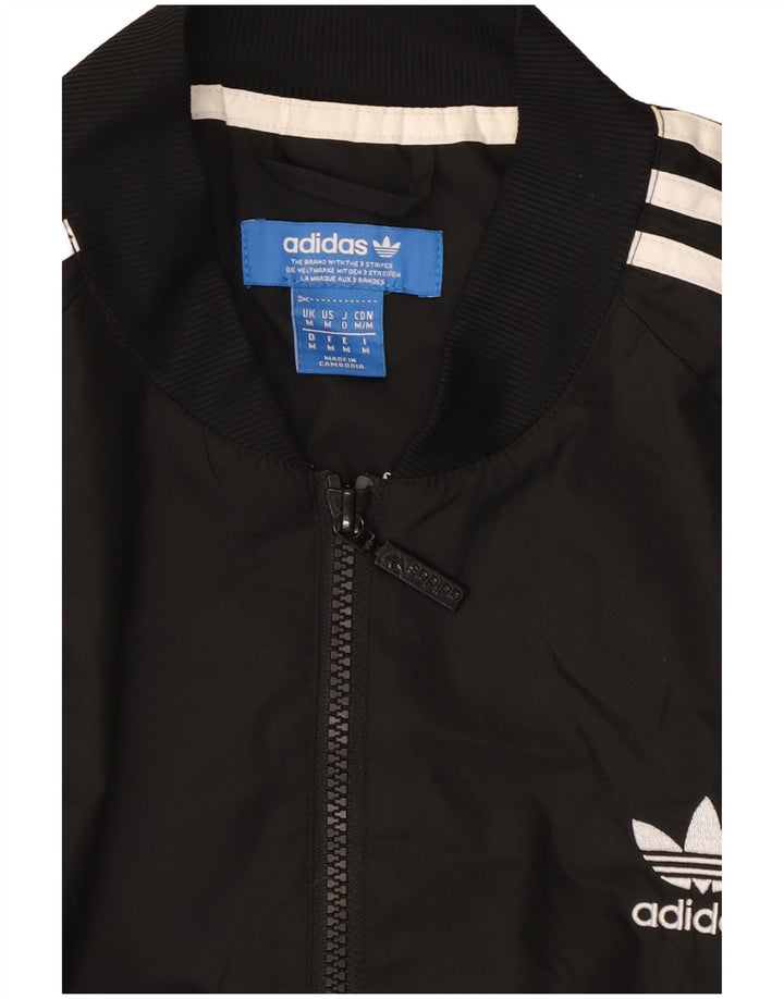 Adidas Hombre Chándal Top Chaqueta Mediano Negro Poliéster