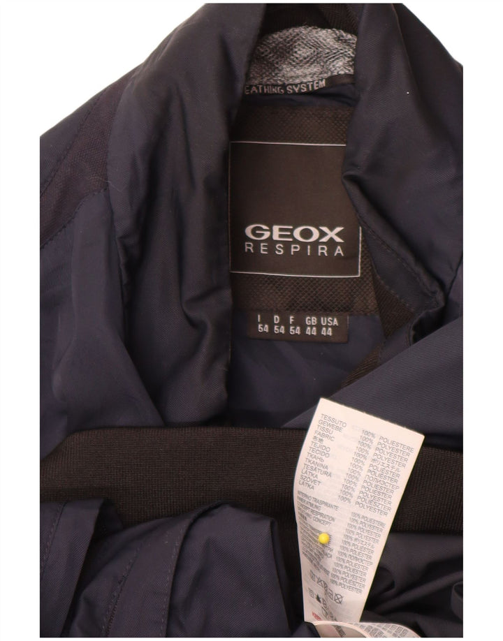 Geox Mens Respira Bomber Jacket UK 44 2XL Azul Marino Poliéster
