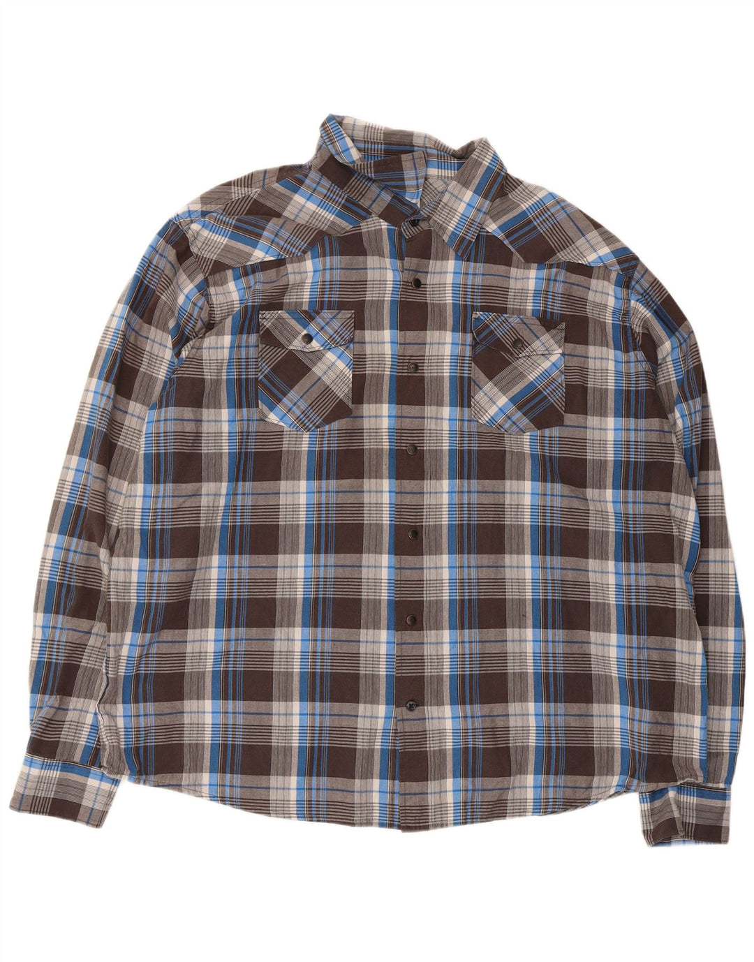 Wrangler Camisa De Hombre 3XL Algodón A Cuadros Marrón