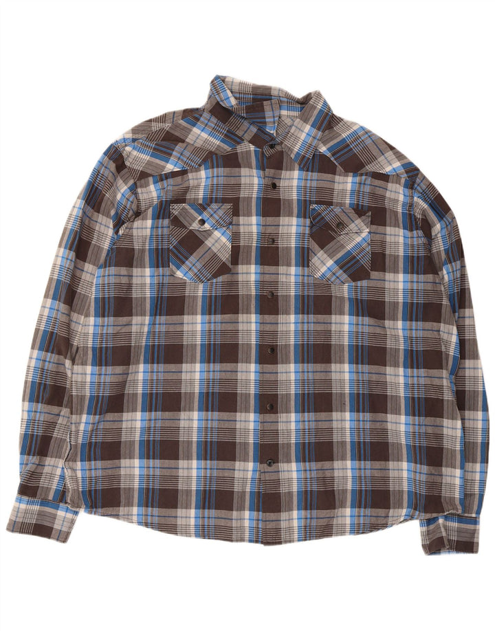 Wrangler Camisa De Hombre 3XL Algodón A Cuadros Marrón