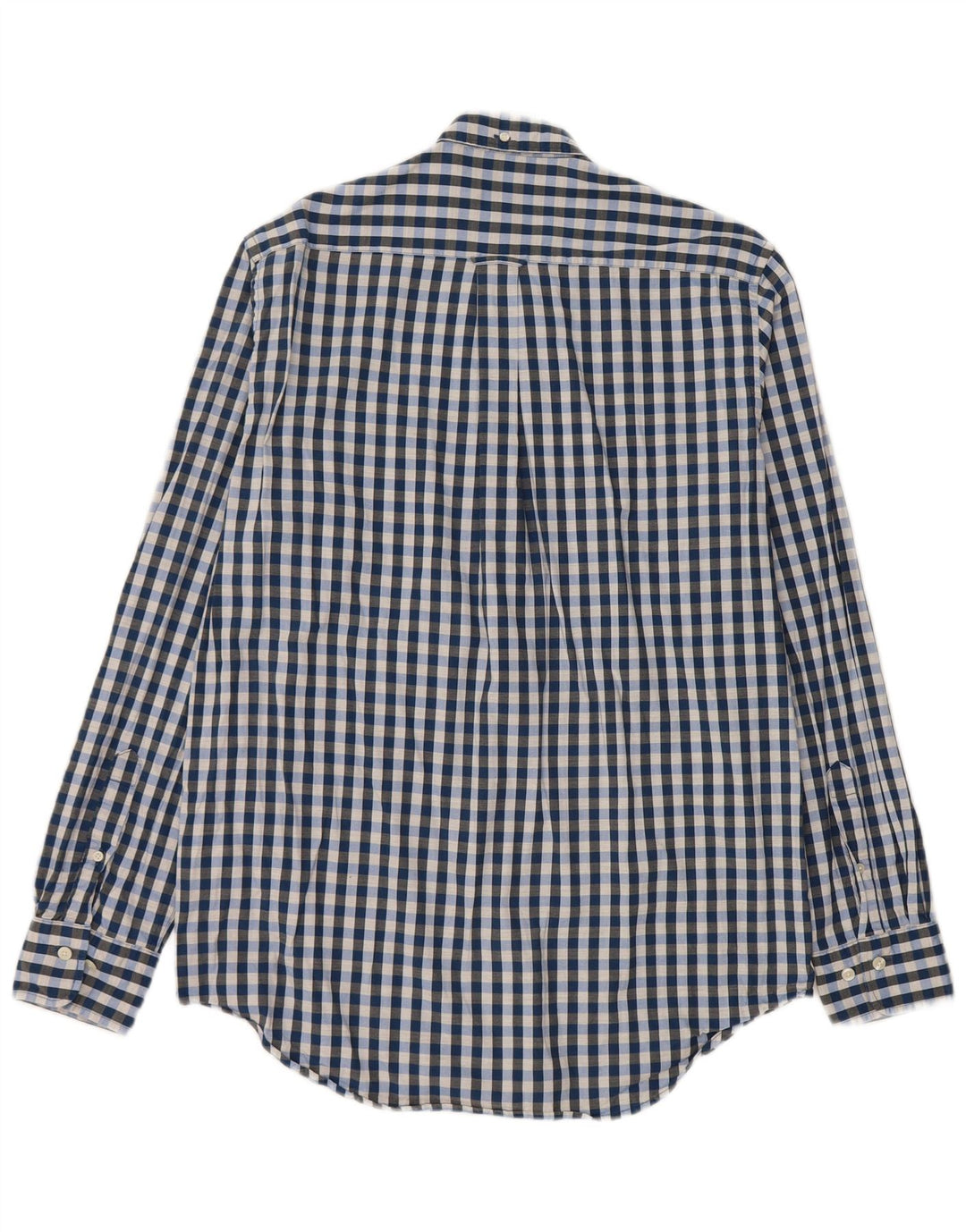 Camisa Gant Regular Fit para hombre Talla 39/40 15 1/2 Algodón a cuadros azul mediano