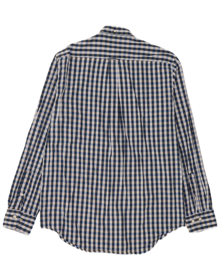 Camisa Gant Regular Fit para hombre Talla 39/40 15 1/2 Algodón a cuadros azul mediano
