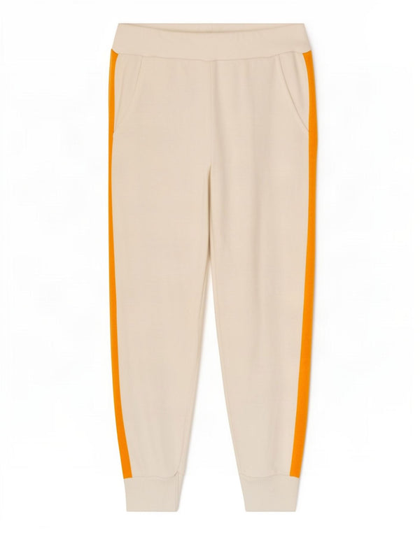 Zara Mujer Pantalones De Chándal Joggers UK 10 Small Blanco Colorblock