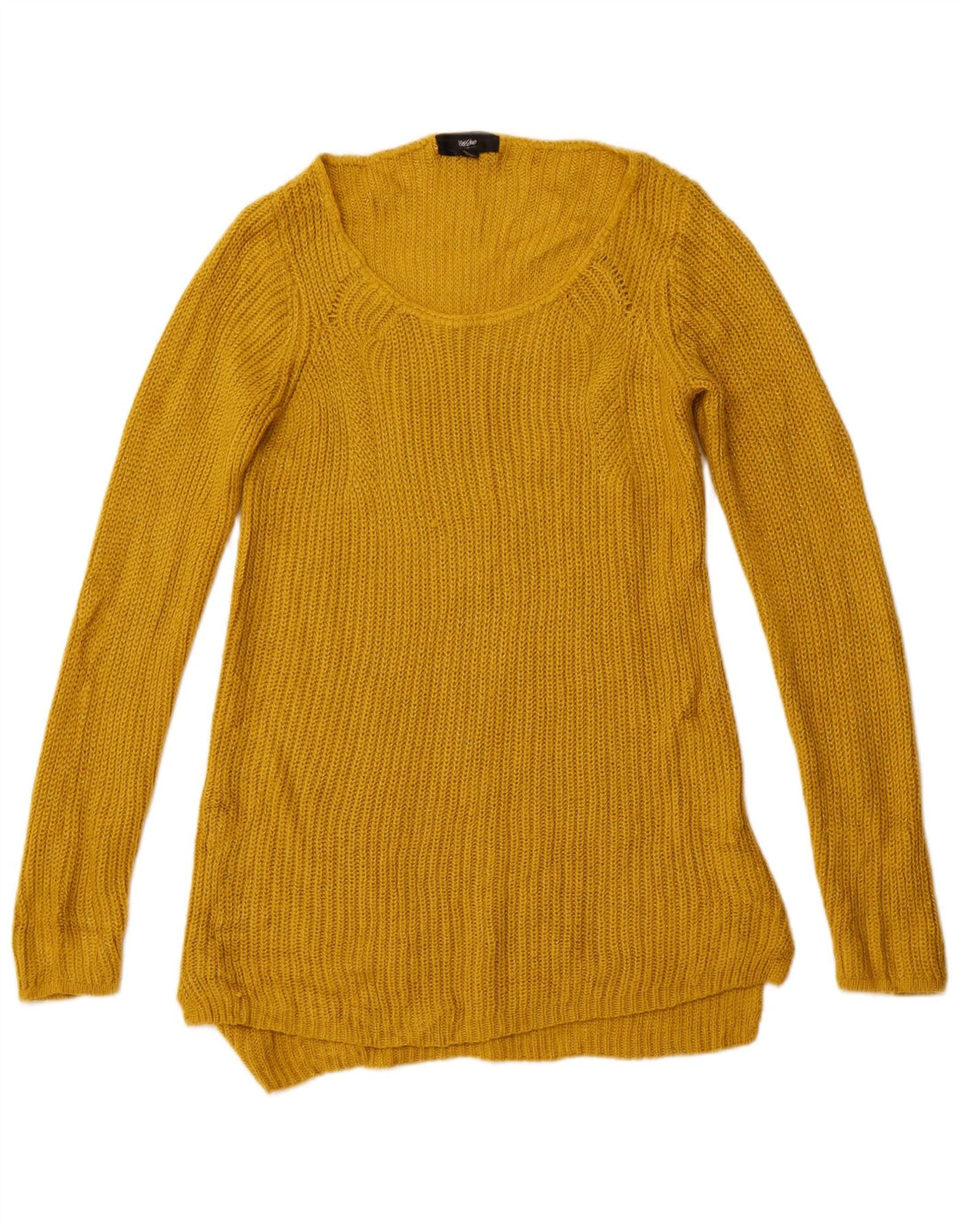 MOSSIMO Suéter tipo jersey con cuello barco para mujer UK 6 XS Acrílico amarillo