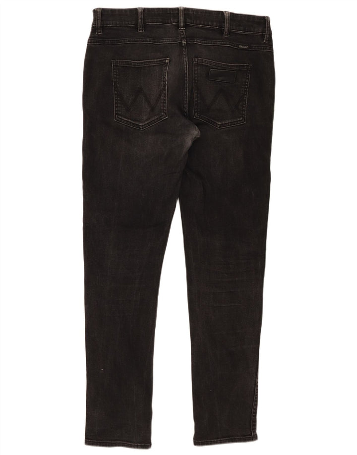 Wrangler Hombres Stompers Slim Jeans W32 L30 Algodón Negro