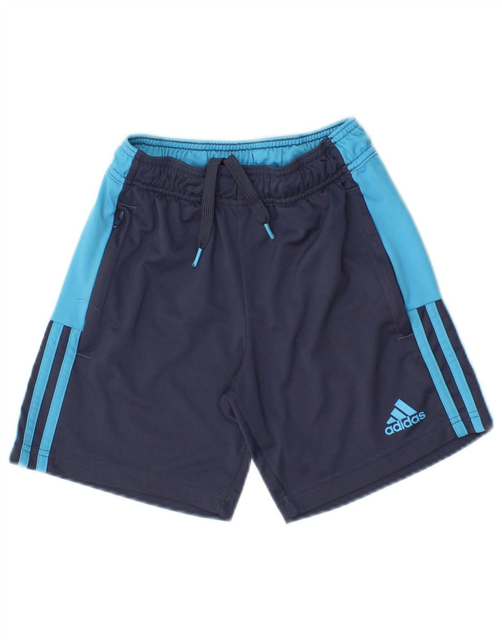 Adidas Pantalones cortos deportivos para niño 9-10 años Azul marino Colorblock Poliéster