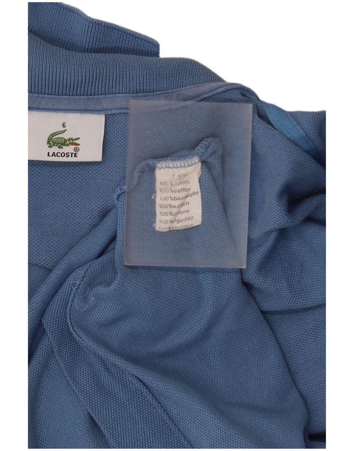 Polo Lacoste para hombre talla 6 2XL algodón azul